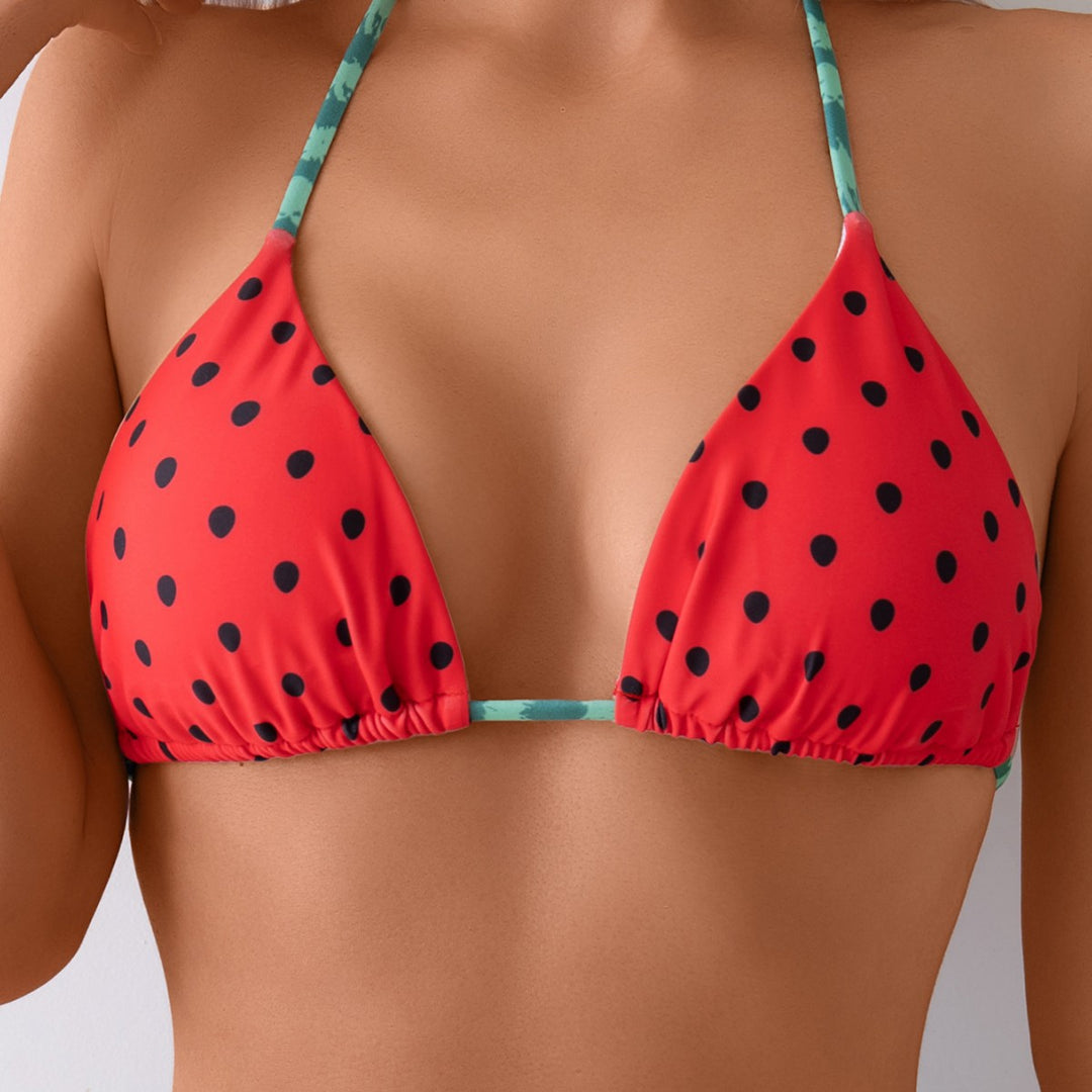 Damen Triangel-Bikini-Set mit auffälligem Fruchtdesign Echo Archiv