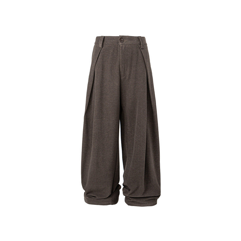 Damen Weite Palazzo-Hose mit hoher Taille, Kellerfalten und umgeschlagenem Saum Echo Archiv
