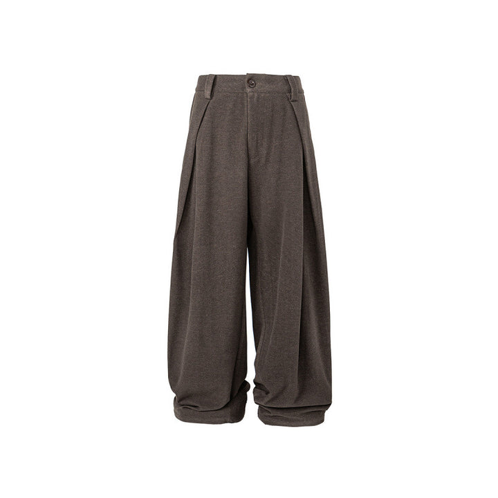 Damen Weite Palazzo-Hose mit hoher Taille, Kellerfalten und umgeschlagenem Saum Echo Archiv