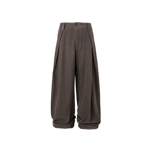Damen Weite Palazzo-Hose mit hoher Taille, Kellerfalten und umgeschlagenem Saum Echo Archiv