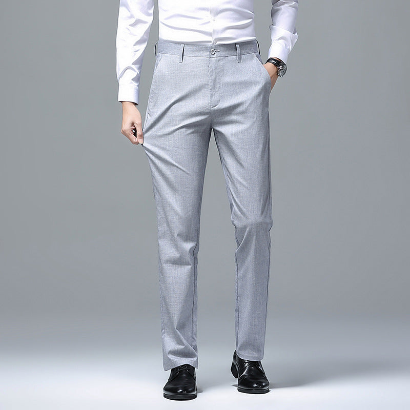 Herren Schmale Chino-Businesshose mit Bügelfalte und leichtem Stretch Echo Archiv
