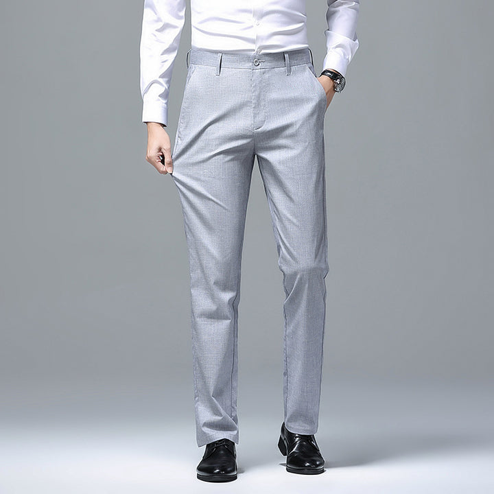 Herren Schmale Chino-Businesshose mit Bügelfalte und leichtem Stretch Echo Archiv
