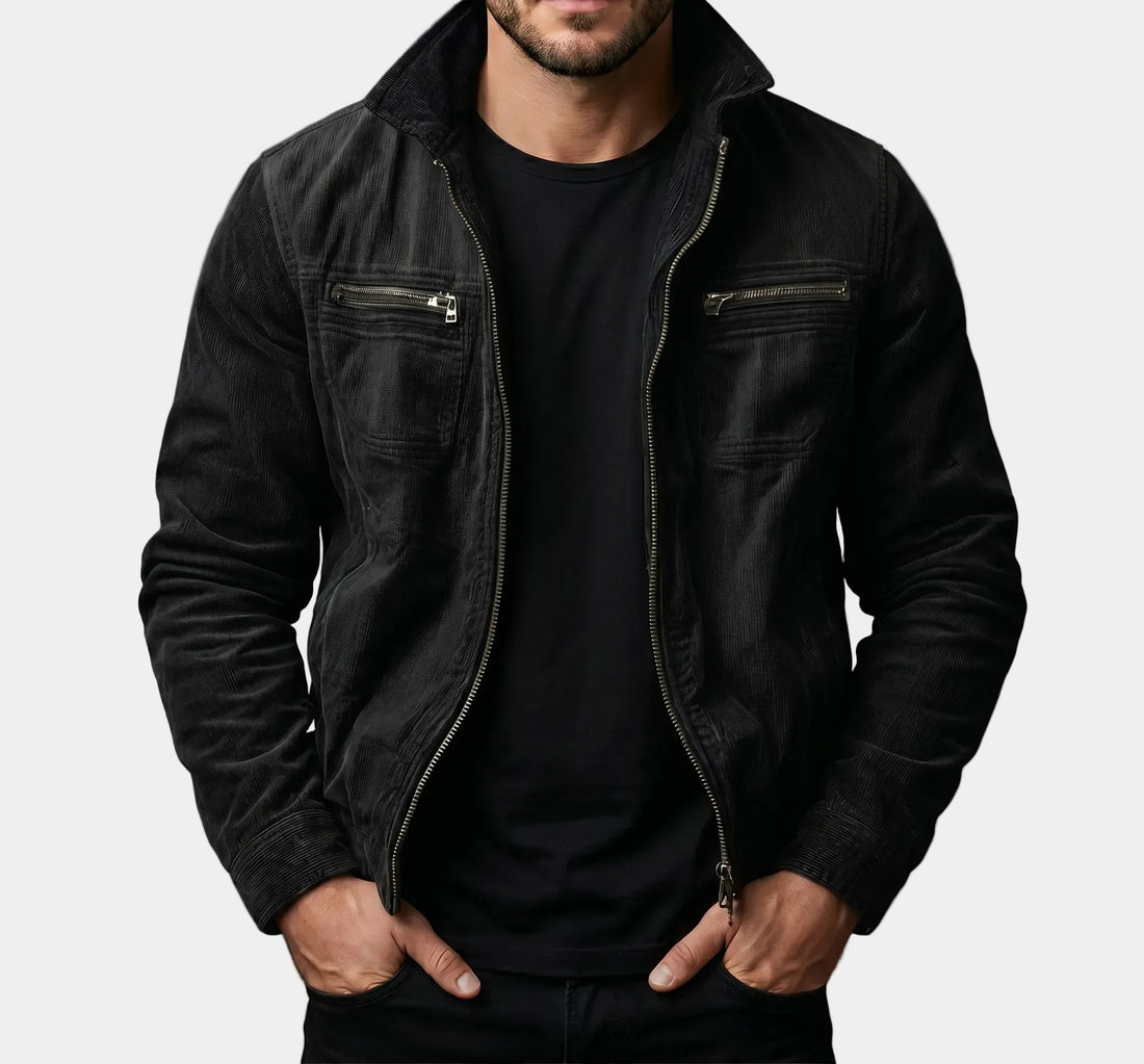 Herren Modische Übergangs-Utility-Jacke mit Reißverschluss – Taviero