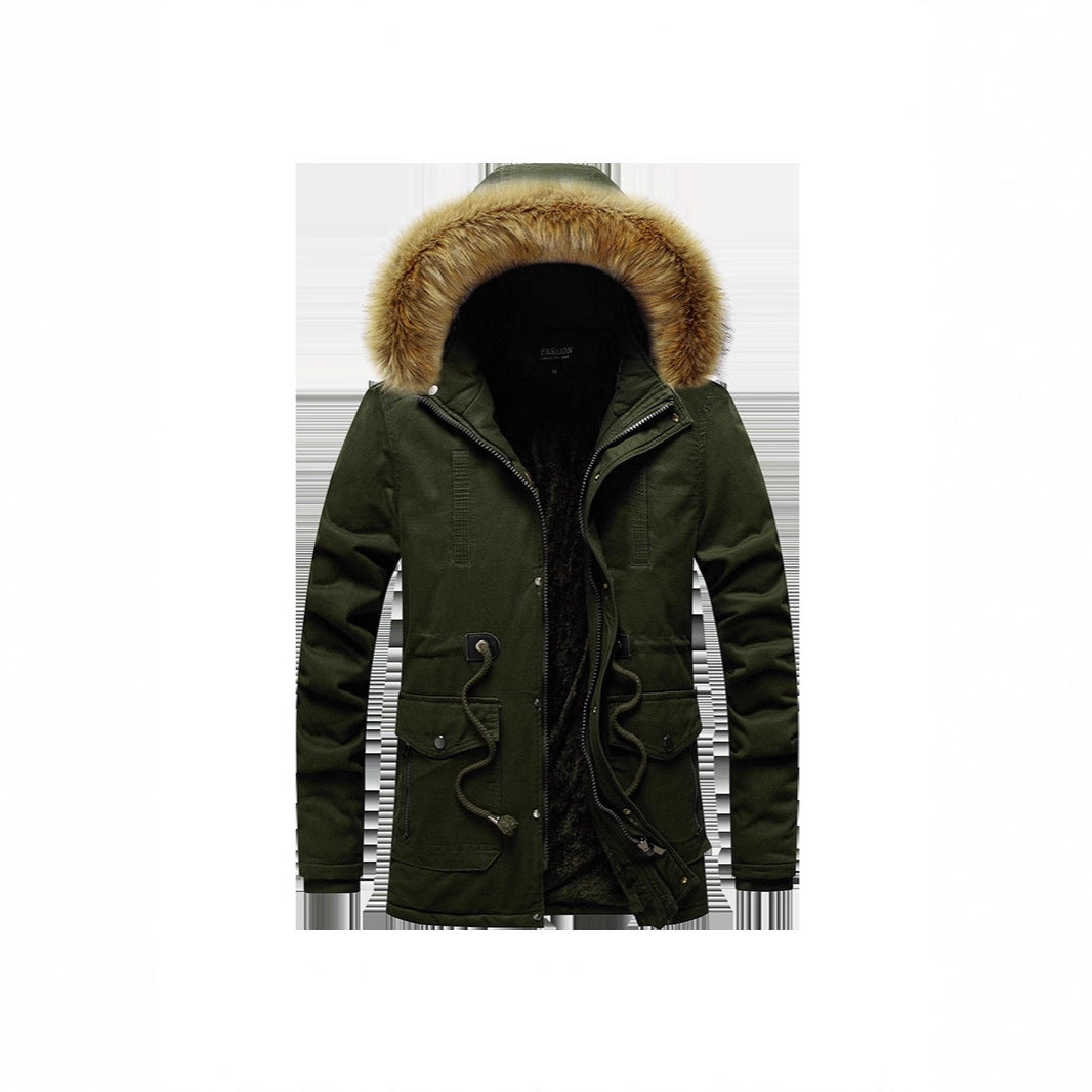 Herren Thermo-Parka mit Kunstfellkapuze und Teddyfutter – Marzano