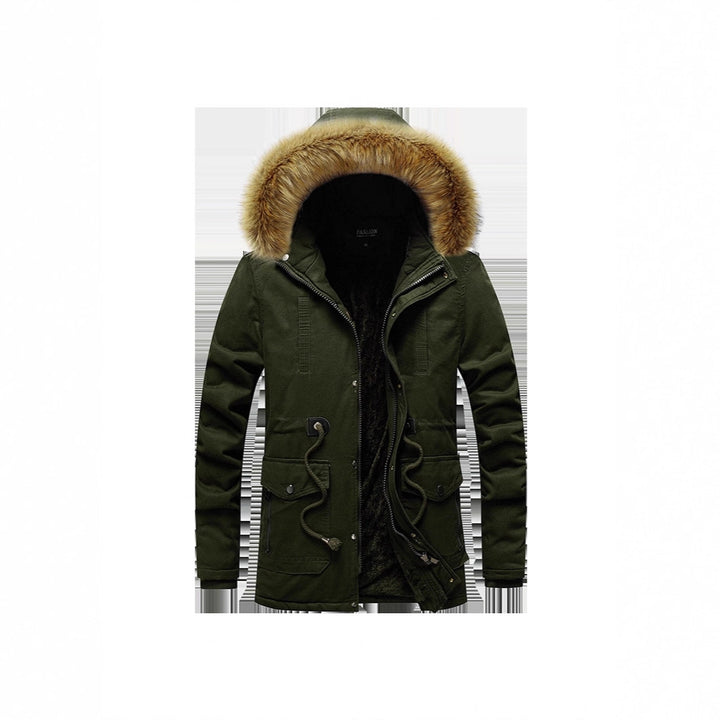 Herren Thermo-Parka mit Kunstfellkapuze und Teddyfutter – Marzano