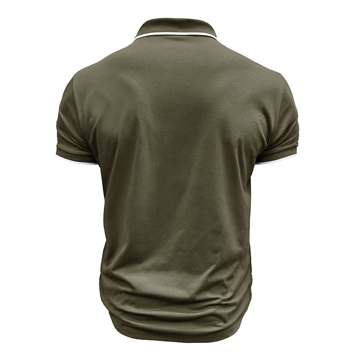 Herren Poloshirt mit atmungsaktivem Funktionsmaterial und modernem Knopfdesign Echoarchiv