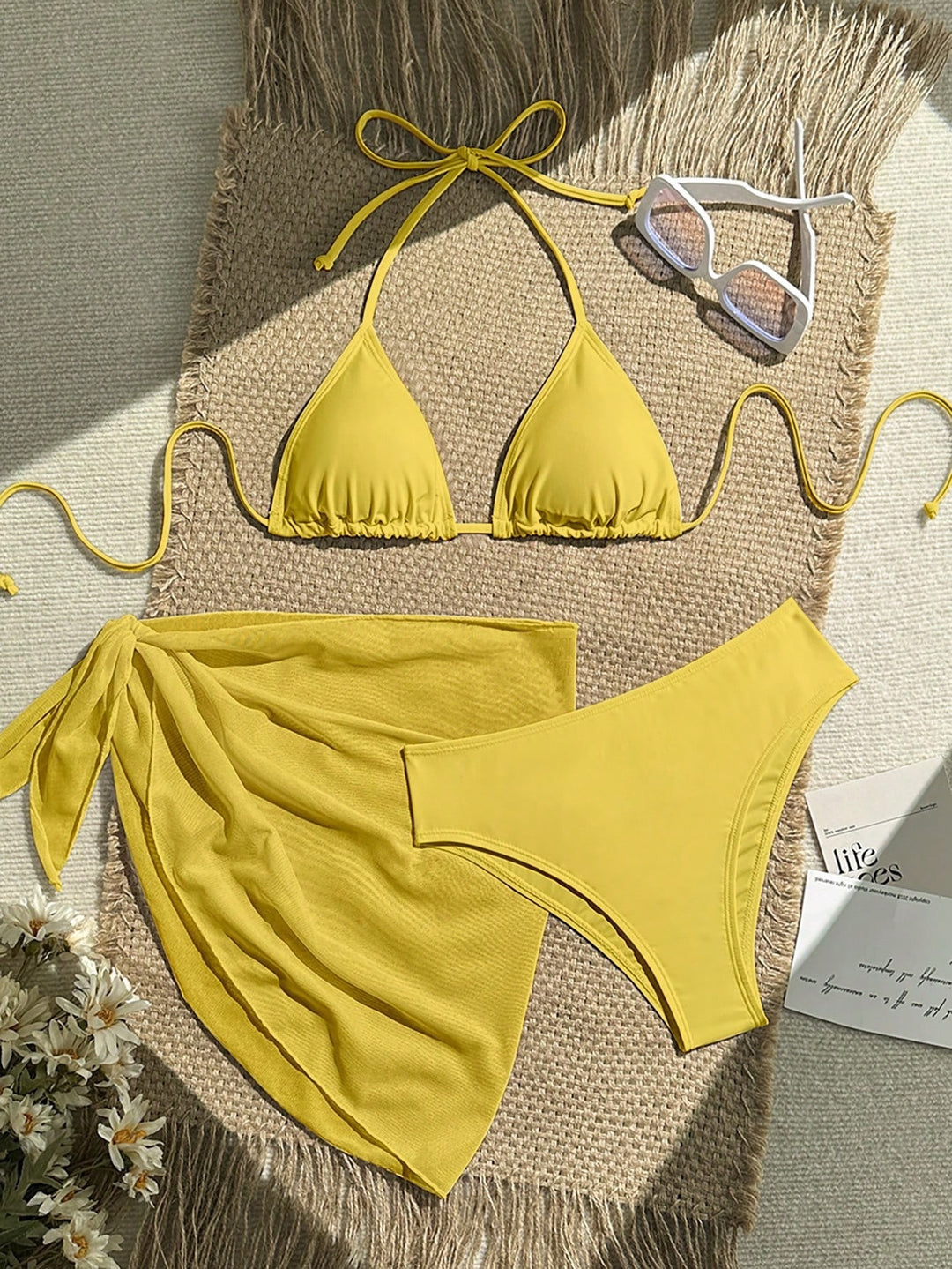 Damen Triangel-Bikini mit Wickeltuch und verstellbaren Trägern Echo Archiv