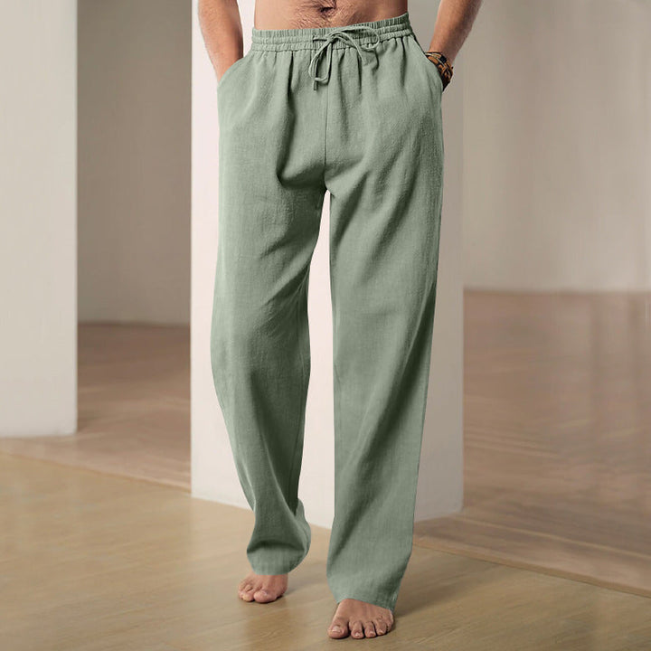 Herren lässige Freizeithose mit elastischem Bund und Seitentaschen Echoarchiv