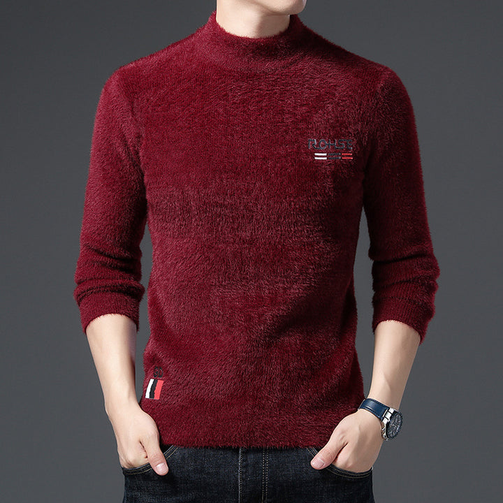 Herren modischer Pullover mit Stehkragen und weichem Material Echoarchiv