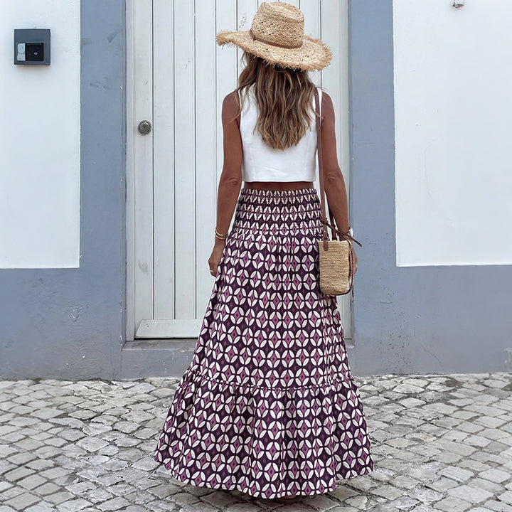 Damen Eleganter Maxirock im Ethno-Design Echo Archiv