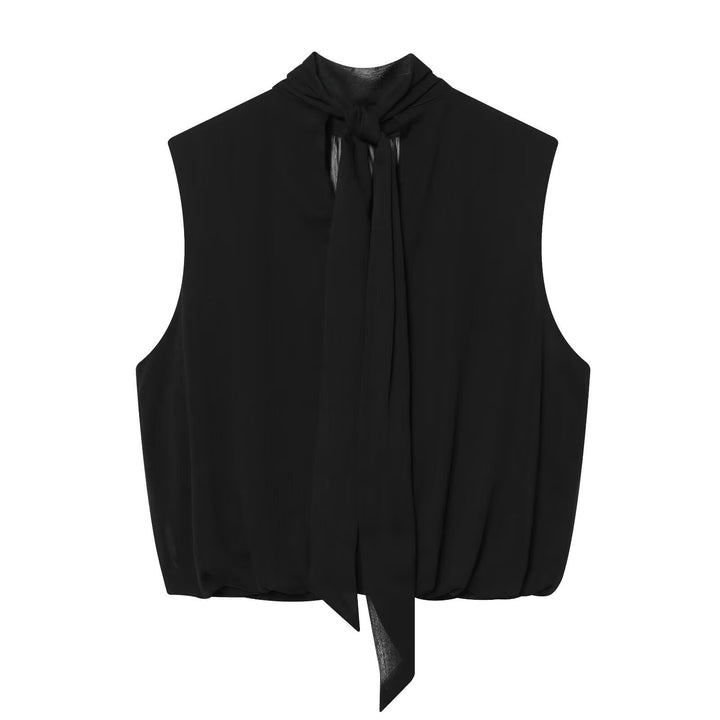 Damen ärmelloses Drapé-Oberteil mit elegantem Halsschlitz und fließendem Schnitt Echo Archiv