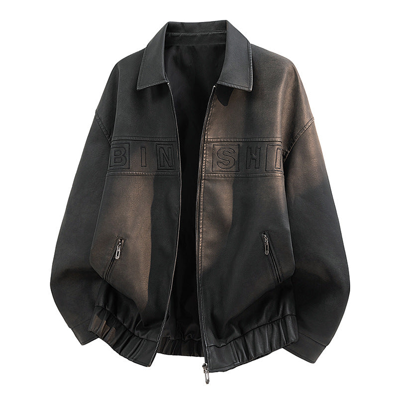 Herren Freizeit Lederjacke Echo Archiv