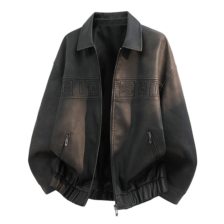 Herren Freizeit Lederjacke Echo Archiv