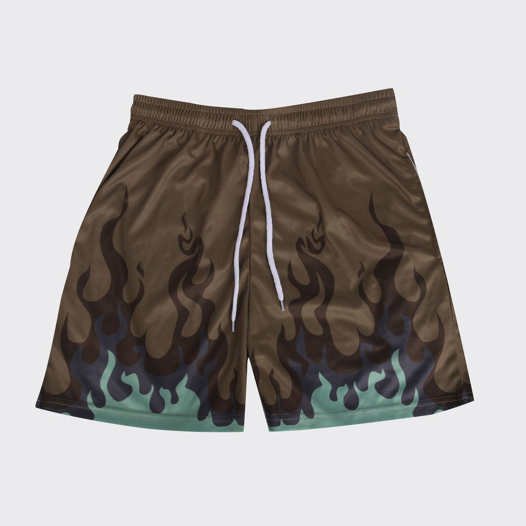 Herren Schwimmshorts mit Flammendetails Echoarchiv