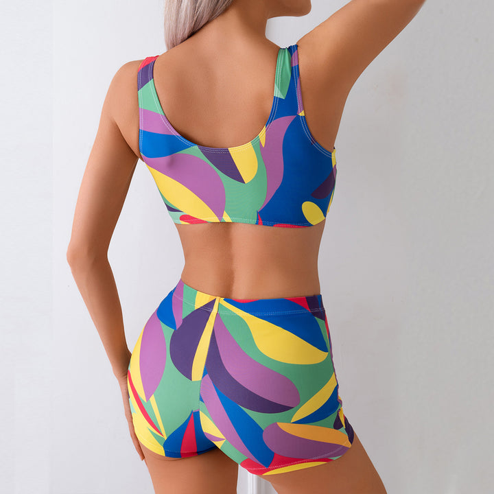 Damen Sportliches Bikini-Set mit farbenfrohen Grafiken Echo Archiv