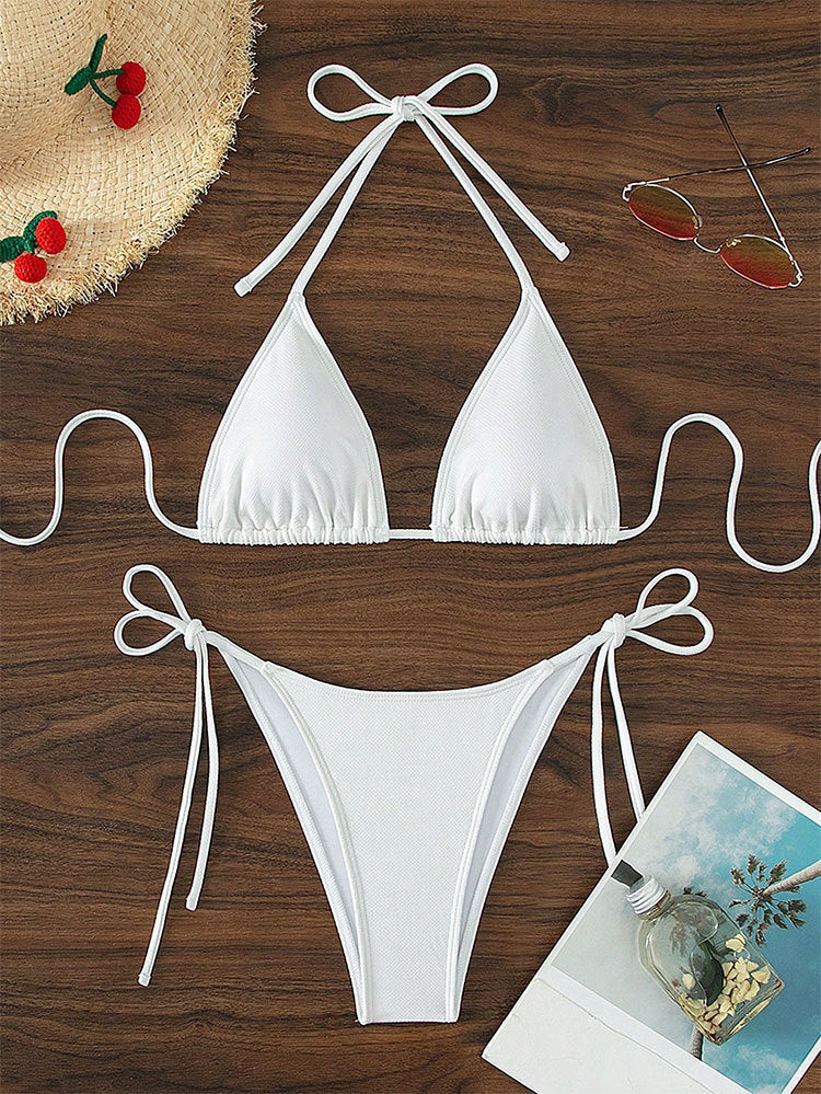 Damen Triangel-Bikini mit verstellbaren Trägern und SeitenbindEchoarchivändern Echoarchiv