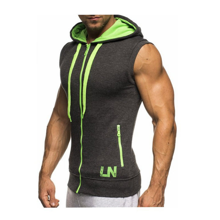 Herren Sportliches Kapuzen-Sweatshirt ohne Ärmel mit innovativem Design und praktischen Taschen Echoarchiv