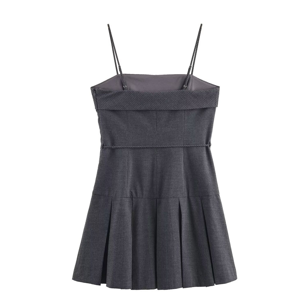 Damen Minikleid mit Rüschen und verstellbaren Trägern Echo Archiv
