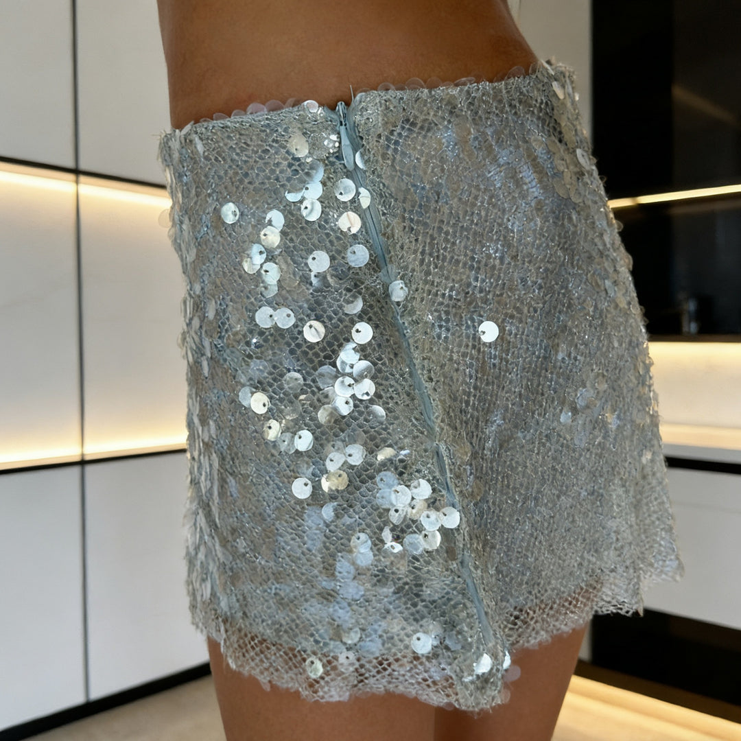 Damen Bikini-Set mit strahlendem Glitzer-Skirt und modischem Oberteil Echo Archiv