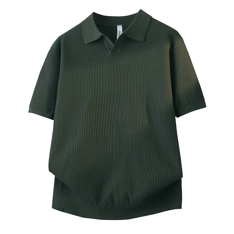 Damen Kurzarm Poloshirt mit strukturiertem Design Echo Archiv