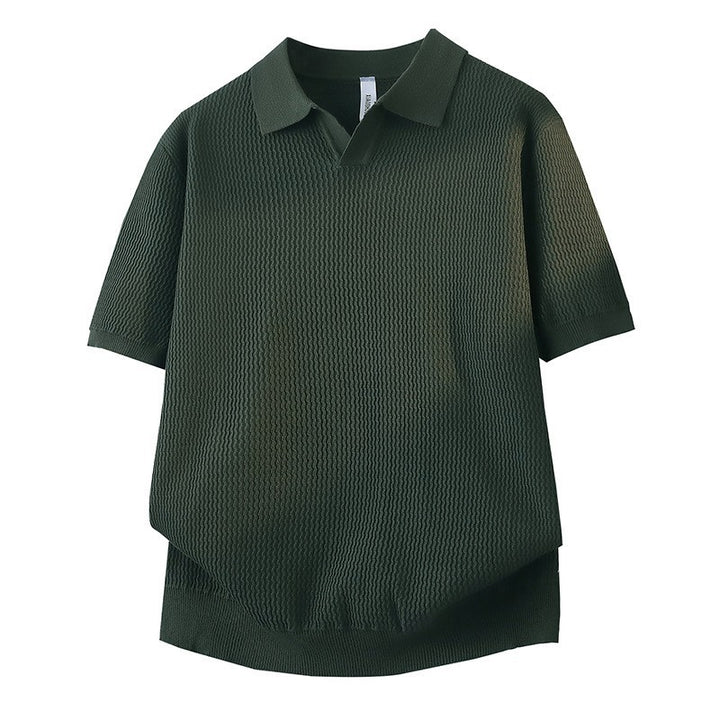 Damen Kurzarm Poloshirt mit strukturiertem Design Echo Archiv