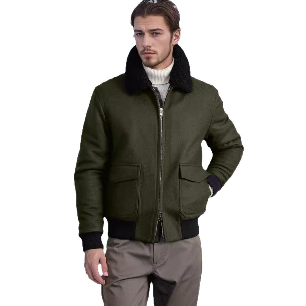 Herren trendige und warme Bikerjacke Echoarchiv
