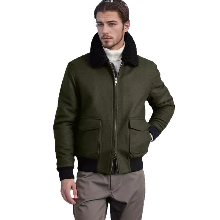 Herren trendige und warme Bikerjacke Echoarchiv