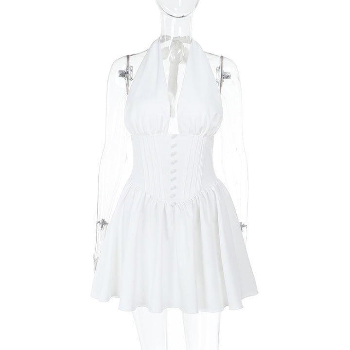 Damen elegantes Wickelkleid mit tiefem V-Ausschnitt und figurbetonter Taille Echo Archiv
