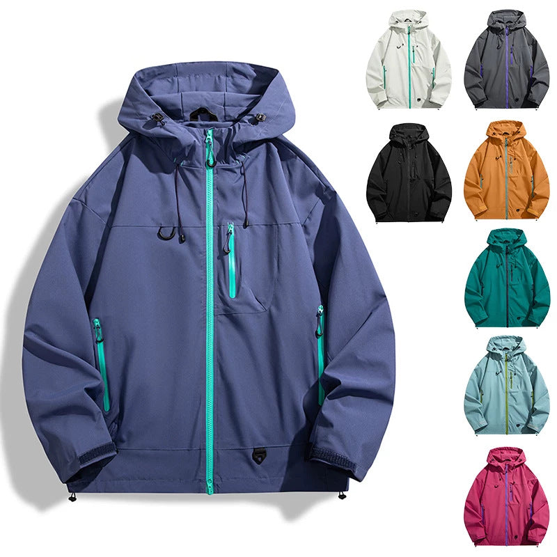 Herren wasserdichte Outdoor-Jacke mit Kapuze und atmungsaktiven Einsätzen Echoarchiv