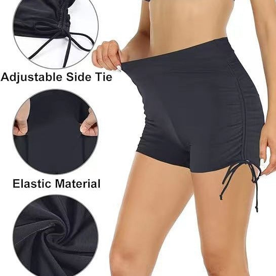 Damen Figurschmeichelnde Badeshorts mit Raffung und Seitenschnürung Echo Archiv