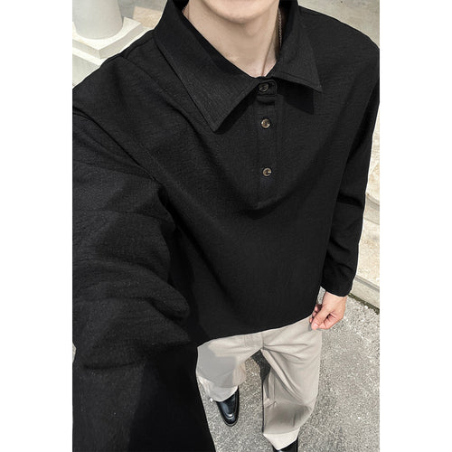Herren Casual Polo-Pullover mit Stehkragen Echo Archive