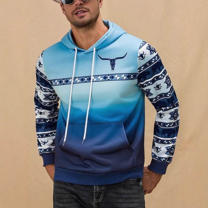 Herren Kapuzenpullover mit modernem Tribal-Muster Echoarchiv