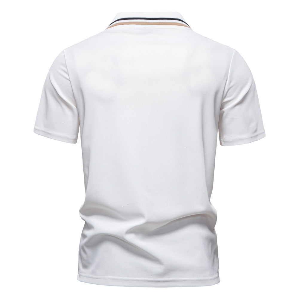 Herren Poloshirt mit modernem Streifenakzent und samtweichem Gewebe Echoarchiv