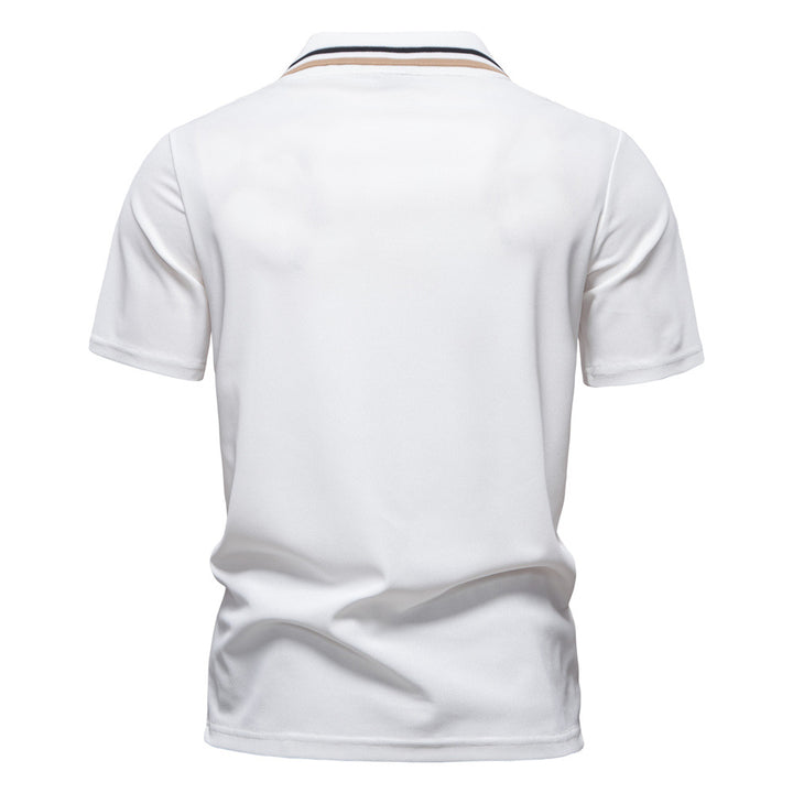Herren Poloshirt mit modernem Streifenakzent und samtweichem Gewebe Echoarchiv