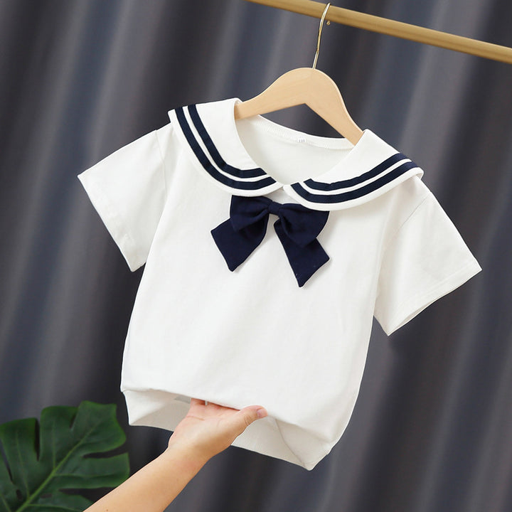 Mädchen Matrosen-T-Shirt mit Schleifendetail Echo Archiv