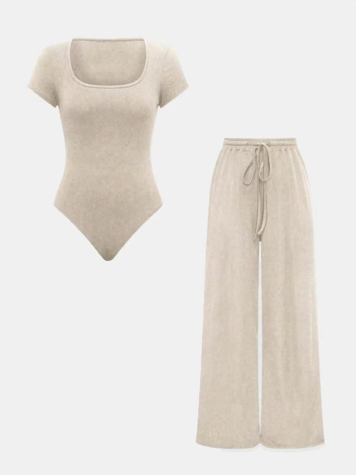 Damen Lässiges Strick-Zweiteiler-Set mit weitem Schnitt und hochwertigem Material Echo Archiv