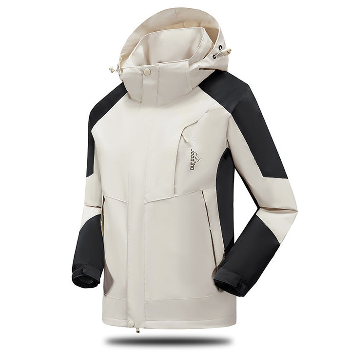 Herren Wasser- und winddichte Softshell‑Outdoorjacke mit verstellbarer Kapuze und Reißverschlusstaschen Echoarchiv