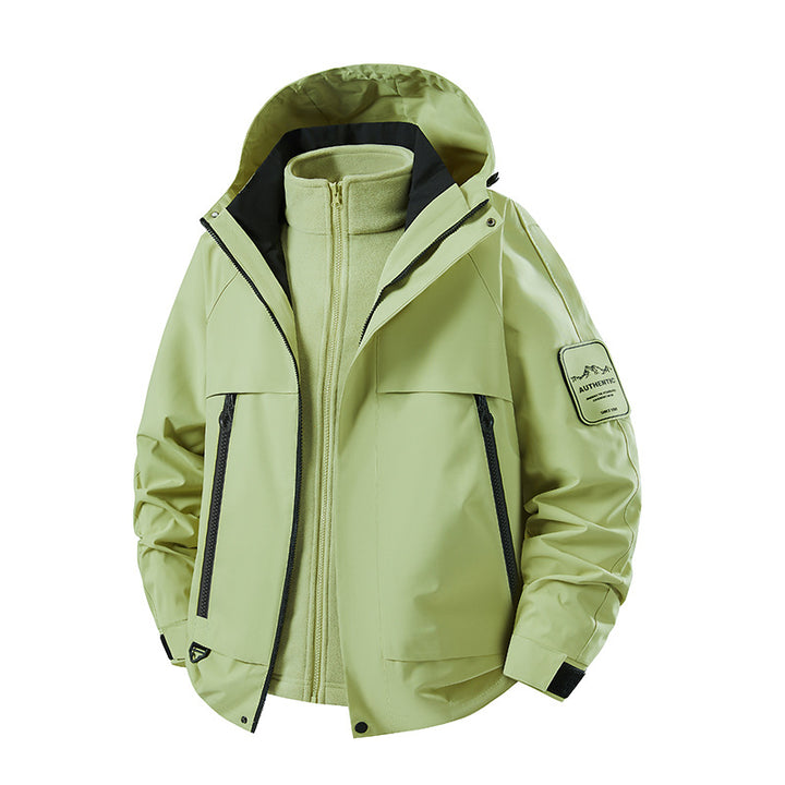 Herren Zwei‑in‑eins wasserdichter Winterparka mit abnehmbarer Fleece‑Innenjacke Echoarchiv