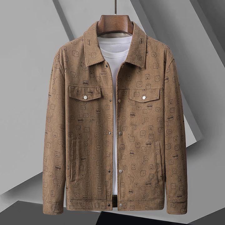 Herren Modische Utility-Jacke mit aufgesetzten Taschen Echo Archiv