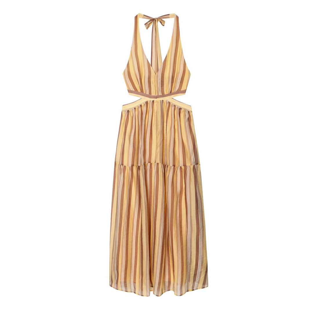 Damen Midikleid mit trendigen Cut-Outs und aufregendem Streifenmuster Echo Archiv