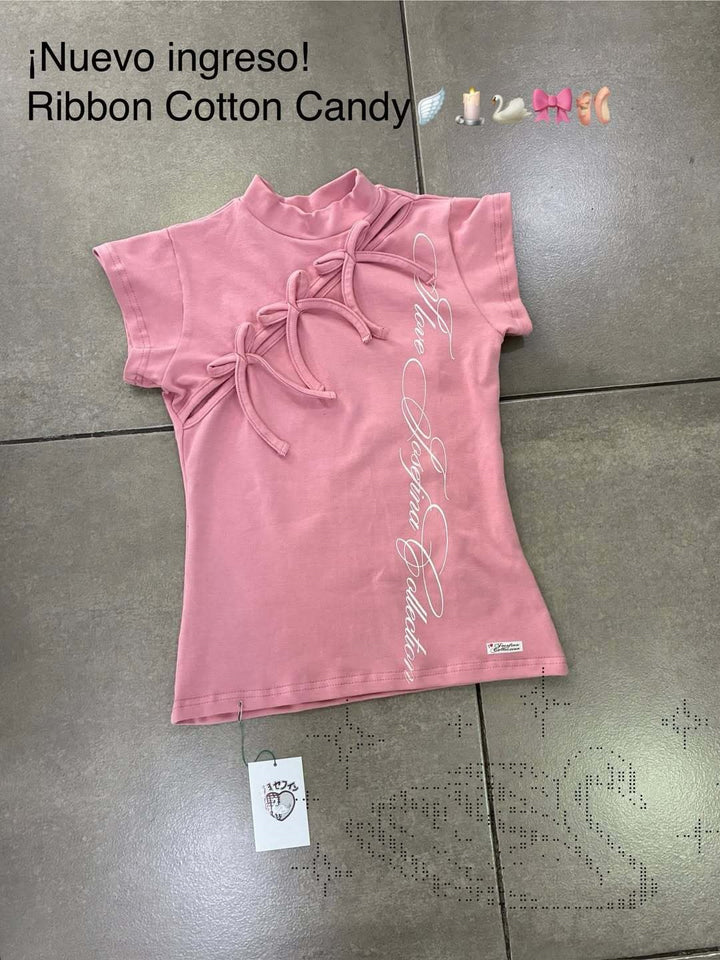 Damen Modisches T-Shirt mit asymmetrischem Schnitt und kreativem Druck Echo Archiv