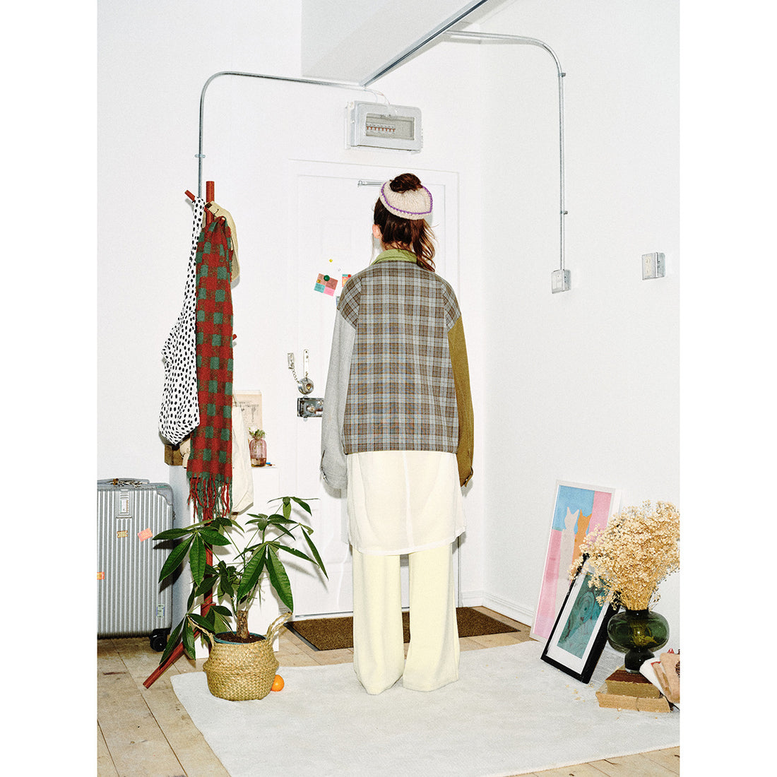 Damen Patchwork‑Blousonjacke im Boxy‑Cut mit Kordkragen Echoarchiv
