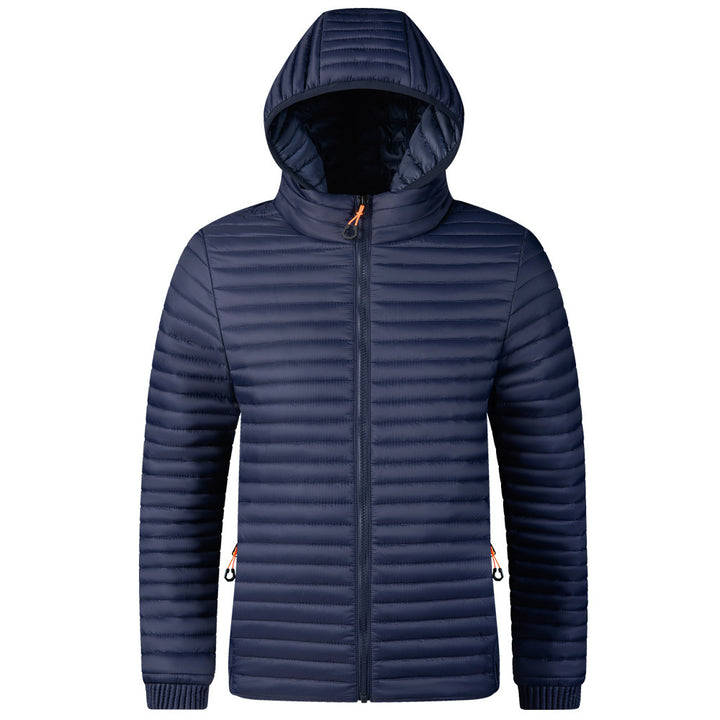 Herren Moderne Steppjacke mit Kapuze Echo Archiv