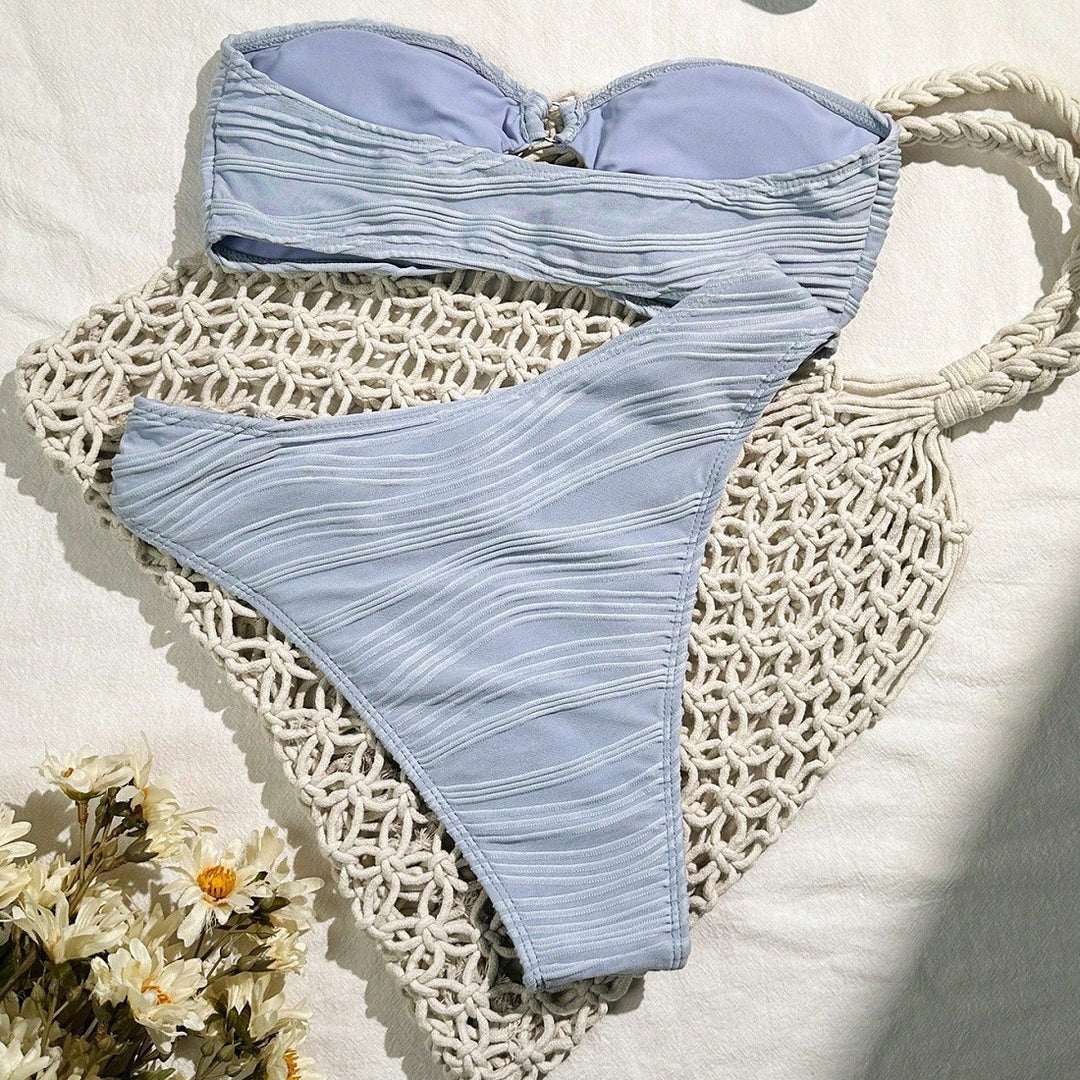 Damen Bandeau-Bikini-Set mit raffinierten Falten Echo Archiv