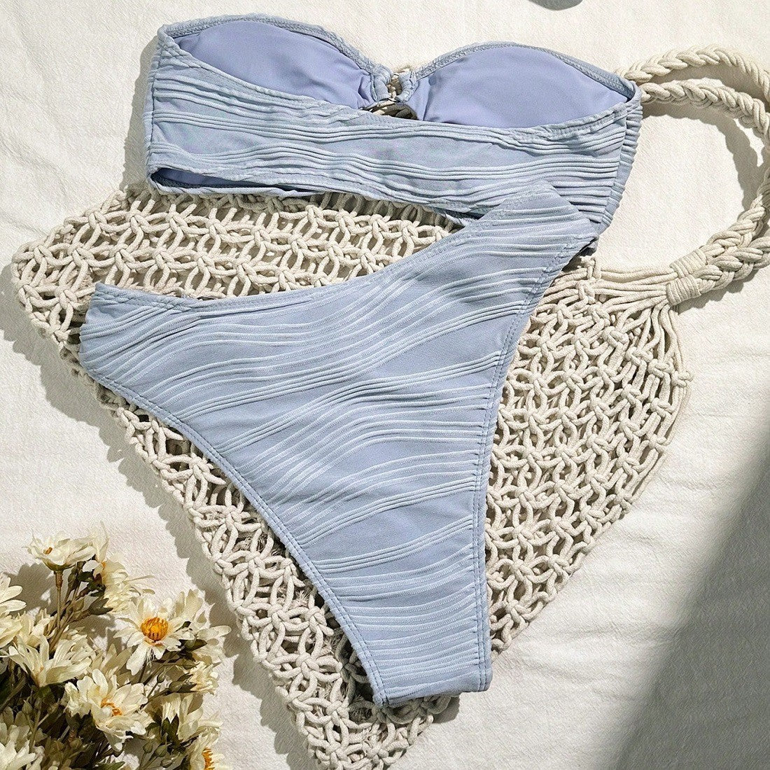 Damen Bandeau-Bikini-Set mit raffinierten Falten – Maréssa