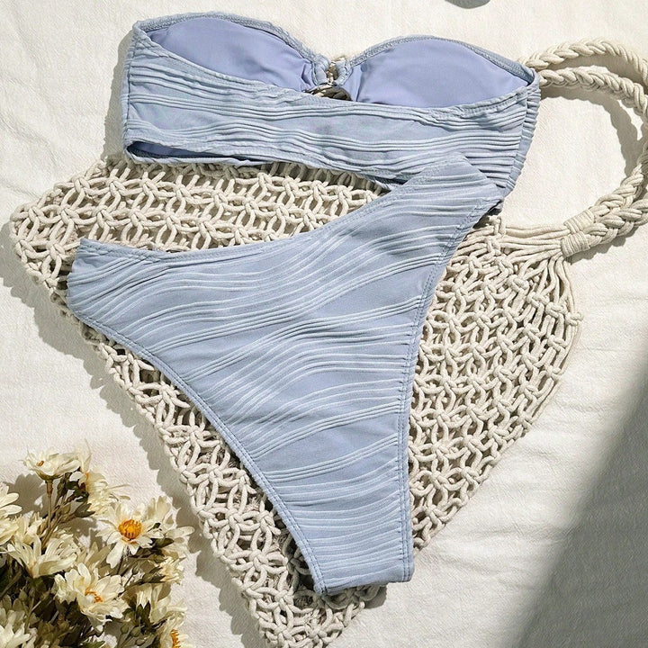 Damen Bandeau-Bikini-Set mit raffinierten Falten Echo Archiv