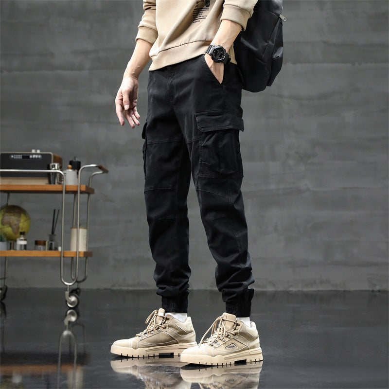 Herren Cargo-Jogginghose mit Camouflage-Knieeinsatz & elastischen Bündchen Echoarchiv