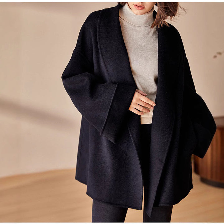 Damen Elegante und lockere Wickeljacke Echoarchiv