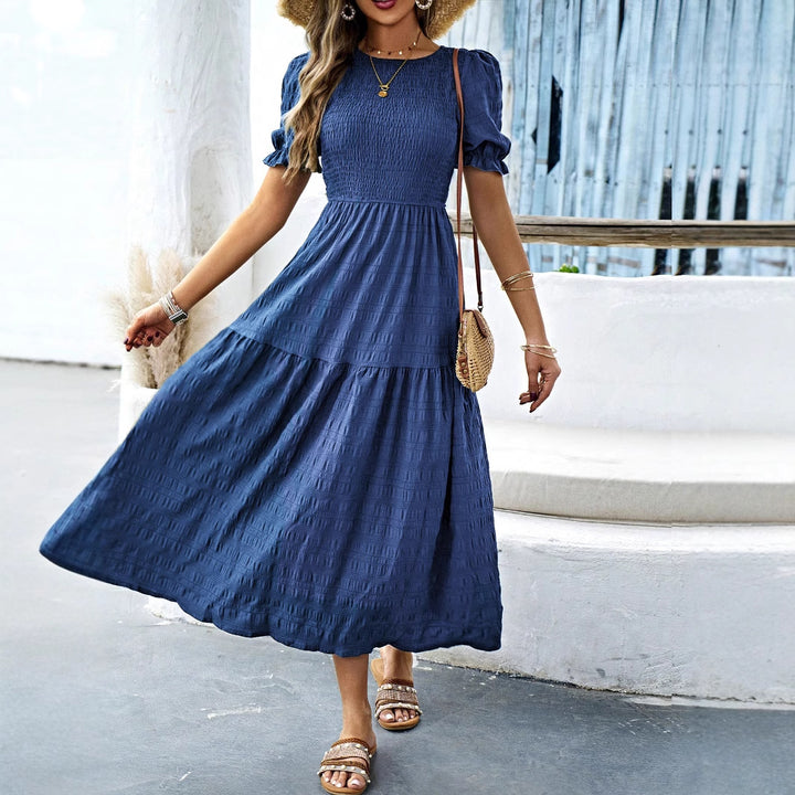 Damen Midikleid mit elastischem Taillenbund und schwingendem Rock Echo Archiv