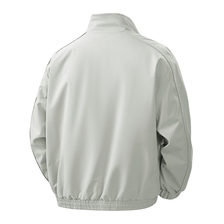 Herren leichte Übergangsjacke mit ergonomischen Schnittlinien, Stehkragen und verdecktem Reißverschluss – Brevano